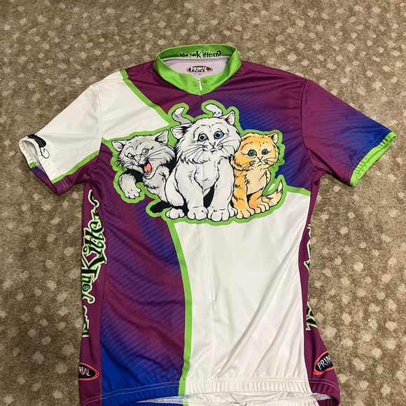Primal Tops - Rare Women’s Primal Cycling Jersey Cats Medium